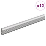 Casa si Gradina - Mobilier - Organizare si depozitare - Umerase si valeti - Sina pentru dressing 12 pcs Argintiu 764 x 15 x 29 mm - Infinity.ro