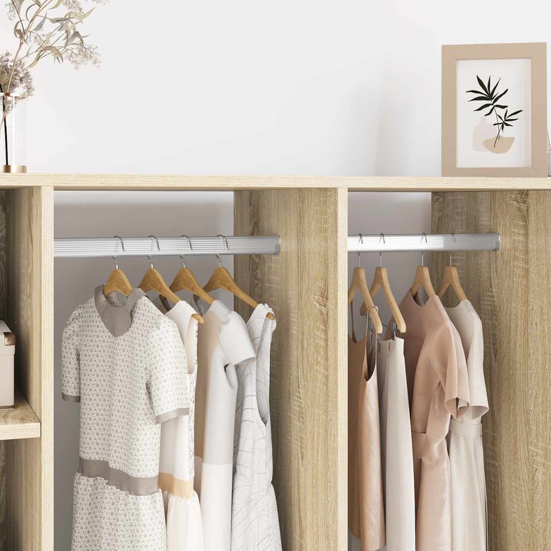 Casa si Gradina - Mobilier - Organizare si depozitare - Umerase si valeti - Sina pentru dressing 12 pcs Argintiu 764 x 15 x 29 mm - Infinity.ro