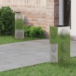 Casa si Gradina - Corpuri si surse de iluminat - Iluminat exterior - Felinare - Lumina LED Solara pentru Alei 2 pcs Otel inoxidabil - Infinity.ro