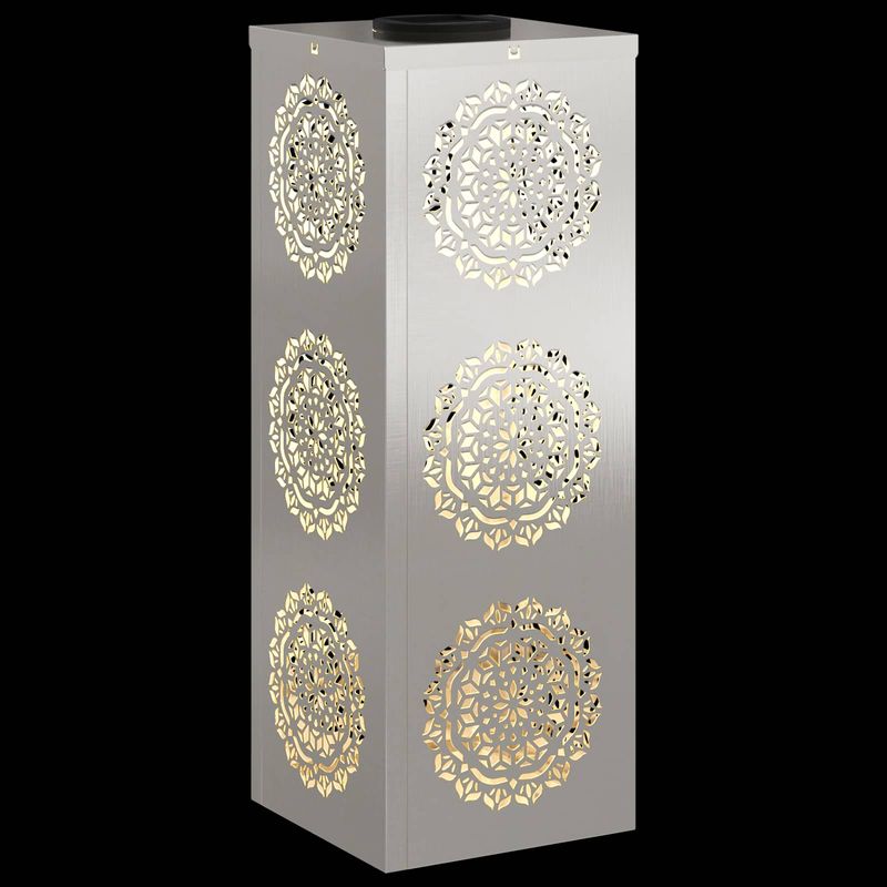 Casa si Gradina - Corpuri si surse de iluminat - Iluminat exterior - Felinare - Lumina LED Solara pentru Alei 2 pcs Otel inoxidabil - Infinity.ro