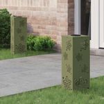 Casa si Gradina - Corpuri si surse de iluminat - Iluminat exterior - Felinare - Lumina LED Solara pentru Alei 2 pcs Verde masliniu - Infinity.ro