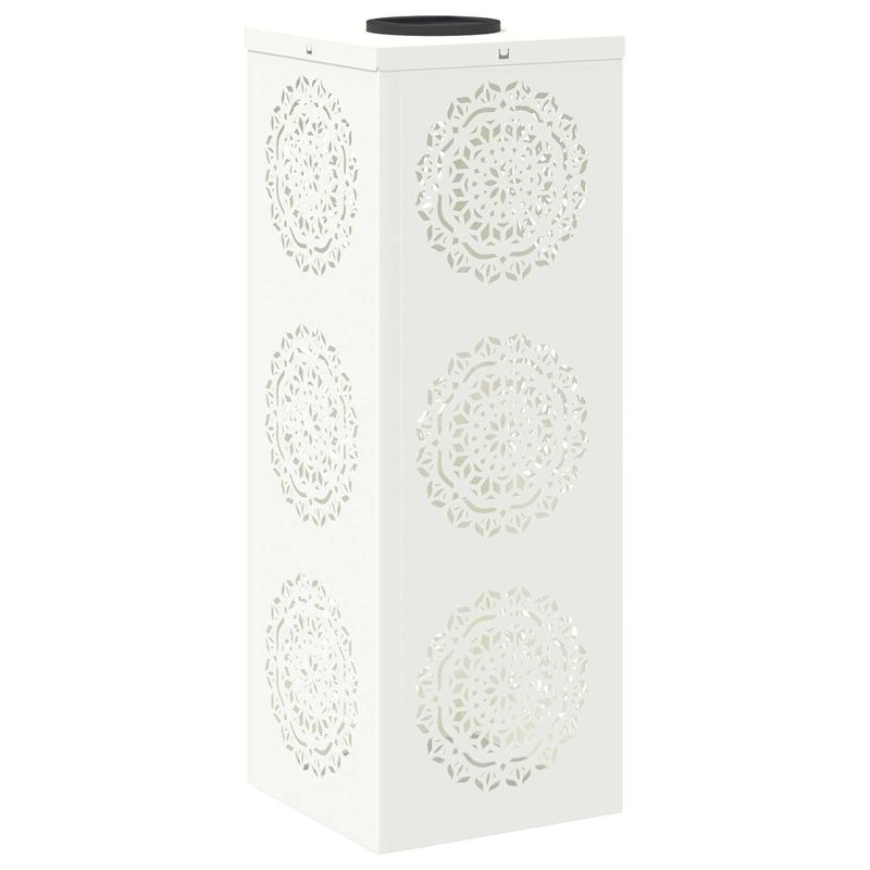 Casa si Gradina - Corpuri si surse de iluminat - Iluminat exterior - Felinare - Lumina LED Solara pentru Alei 2 pcs Alb Otel laminat la rece - Infinity.ro