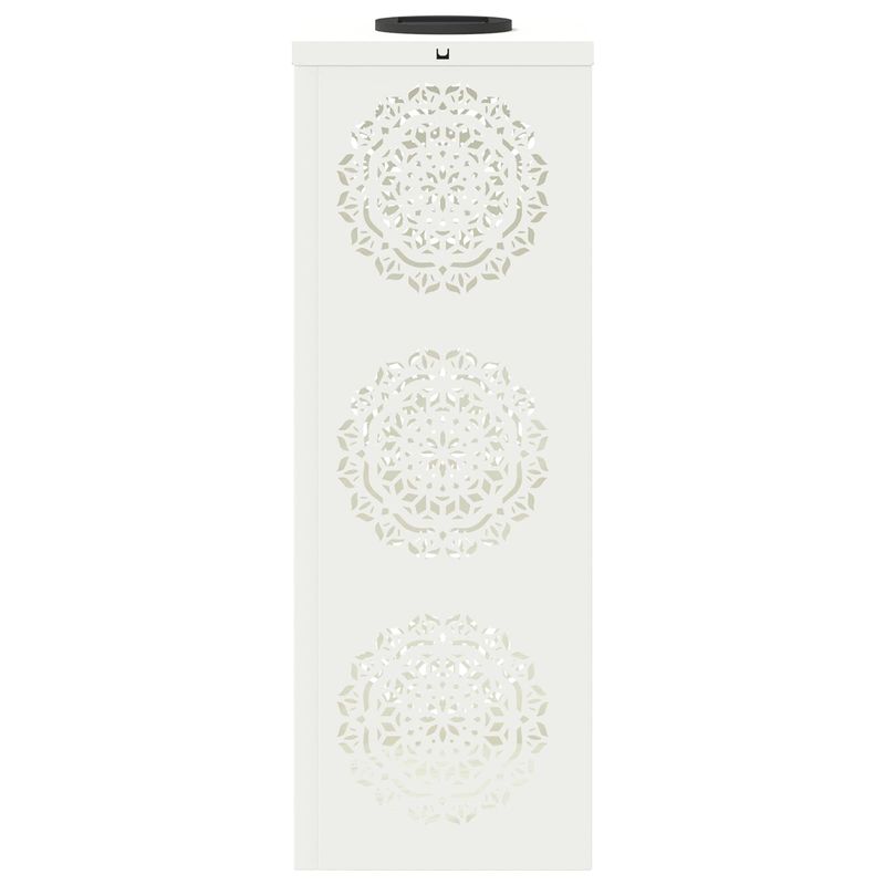 Casa si Gradina - Corpuri si surse de iluminat - Iluminat exterior - Felinare - Lumina LED Solara pentru Alei 2 pcs Alb Otel laminat la rece - Infinity.ro