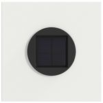 Casa si Gradina - Corpuri si surse de iluminat - Iluminat exterior - Felinare - Lumina LED Solara pentru Alei 2 pcs Alb Otel laminat la rece - Infinity.ro