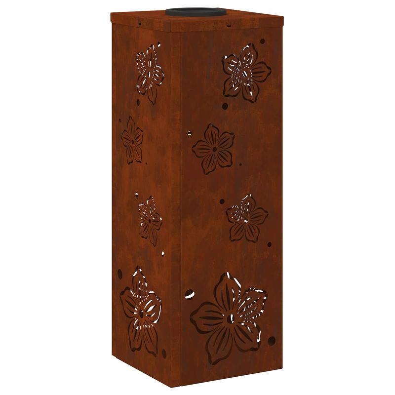 Casa si Gradina - Corpuri si surse de iluminat - Iluminat exterior - Felinare - Lumina LED Solara pentru Alei 2 pcs Otel Corten Otel Corten - Infinity.ro