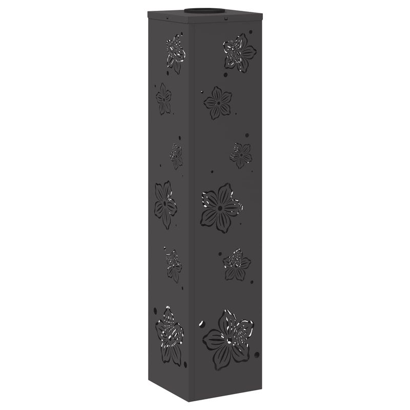 Casa si Gradina - Corpuri si surse de iluminat - Iluminat exterior - Felinare - Lumina LED Solara pentru Alei 2 pcs Negru Otel laminat la rece - Infinity.ro