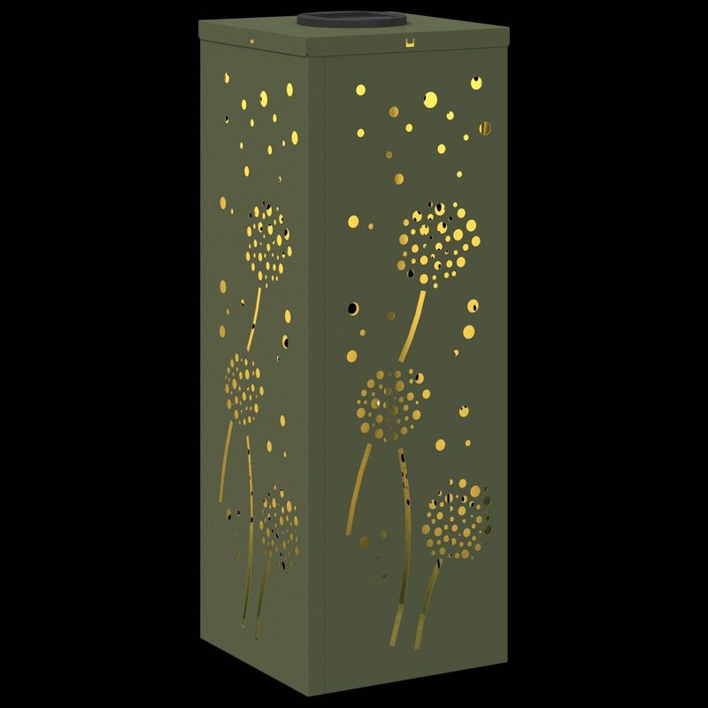 Casa si Gradina - Corpuri si surse de iluminat - Iluminat exterior - Felinare - Lumina LED Solara pentru Alei 2 pcs Verde masliniu - Infinity.ro