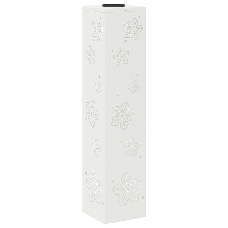 Casa si Gradina - Corpuri si surse de iluminat - Iluminat exterior - Felinare - Lumina LED Solara pentru Alei 2 pcs Alb Otel laminat la rece - Infinity.ro