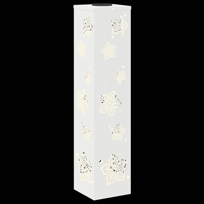 Casa si Gradina - Corpuri si surse de iluminat - Iluminat exterior - Felinare - Lumina LED Solara pentru Alei 2 pcs Alb Otel laminat la rece - Infinity.ro