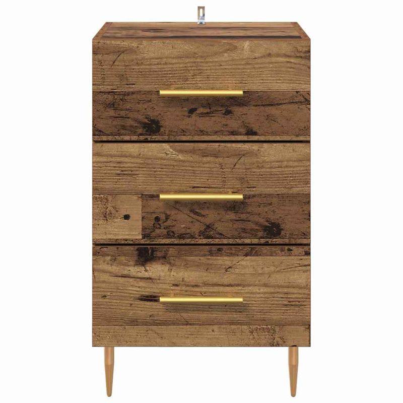 Casa si Gradina - Mobilier - Comode si corpuri - Noptiere - Dulap de noapte cu sertar Lemn vechi 40 x 40 x 66 cm Lemn compozit - Infinity.ro