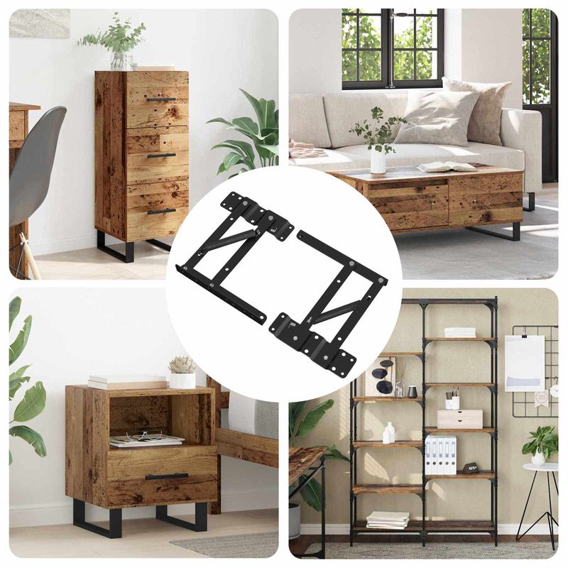 Casa si Gradina - Constructii - Scule de mana si unelte - Accesorii scule de mana - Mecanism de ridicare pentru pat 12 pcs Negru 34 x 9.5 x 4 mm - Infinity.ro