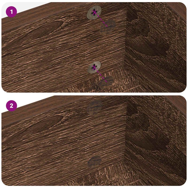 Casa si Gradina - Constructii - Scule de mana si unelte - Accesorii scule de mana - Coperta autocolanta pentru suruburi 12 pcs Stejar inchis - Infinity.ro