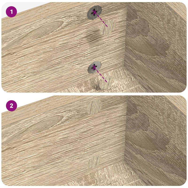 Casa si Gradina - Constructii - Scule de mana si unelte - Accesorii scule de mana - Coperta autocolanta pentru suruburi 2 pcs Stejar Sonoma - Infinity.ro