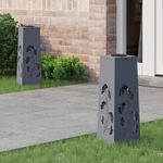 Casa si Gradina - Corpuri si surse de iluminat - Iluminat exterior - Felinare - Lumina LED Solara pentru Alei 2 pcs Antracit - Infinity.ro