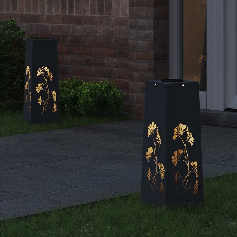 Casa si Gradina - Corpuri si surse de iluminat - Iluminat exterior - Felinare - Lumina LED Solara pentru Alei 2 pcs Antracit - Infinity.ro