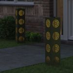 Casa si Gradina - Corpuri si surse de iluminat - Iluminat exterior - Felinare - Lumina LED Solara pentru Alei 2 pcs Verde masliniu - Infinity.ro