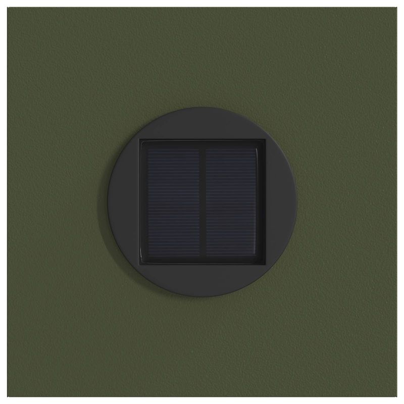 Casa si Gradina - Corpuri si surse de iluminat - Iluminat exterior - Felinare - Lumina LED Solara pentru Alei 2 pcs Verde masliniu - Infinity.ro