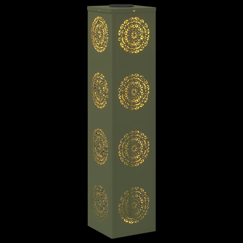 Casa si Gradina - Corpuri si surse de iluminat - Iluminat exterior - Felinare - Lumina LED Solara pentru Alei 2 pcs Verde masliniu - Infinity.ro