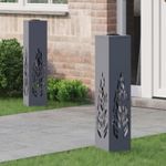 Casa si Gradina - Corpuri si surse de iluminat - Iluminat exterior - Felinare - Lumina LED Solara pentru Alei 2 pcs Antracit - Infinity.ro