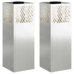 Casa si Gradina - Corpuri si surse de iluminat - Iluminat exterior - Felinare - Lumina LED Solara pentru Alei 2 pcs Galvanizat Galvanizat - Infinity.ro