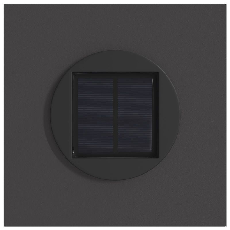 Casa si Gradina - Corpuri si surse de iluminat - Iluminat exterior - Felinare - Lumina LED Solara pentru Alei 2 pcs Negru Otel laminat la rece - Infinity.ro