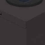 Casa si Gradina - Corpuri si surse de iluminat - Iluminat exterior - Felinare - Lumina LED Solara pentru Alei 2 pcs Negru Otel laminat la rece - Infinity.ro