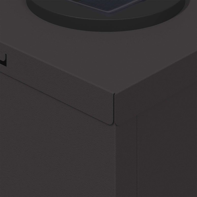 Casa si Gradina - Corpuri si surse de iluminat - Iluminat exterior - Felinare - Lumina LED Solara pentru Alei 2 pcs Negru Otel laminat la rece - Infinity.ro