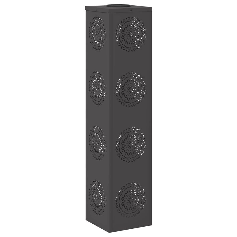 Casa si Gradina - Corpuri si surse de iluminat - Iluminat exterior - Felinare - Lumina LED Solara pentru Alei 2 pcs Negru Otel laminat la rece - Infinity.ro