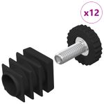 Casa si Gradina - Constructii - Scule de mana si unelte - Accesorii scule de mana - Nivelatoare de mobila Ajustabil 12 pcs Negru M6 PP - Infinity.ro