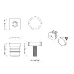 Casa si Gradina - Constructii - Scule de mana si unelte - Accesorii scule de mana - Nivelatoare de mobila Ajustabil 2 pcs Negru M6 PP - Infinity.ro