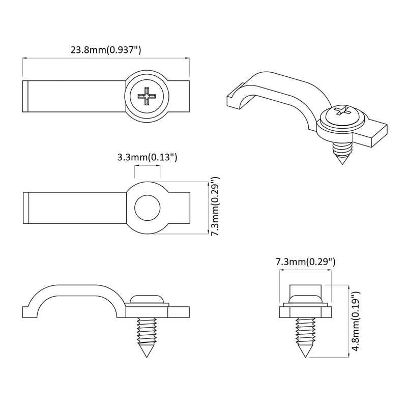 Casa si Gradina - Electrice - Cabluri electrice si conductori - Clipuri LED pentru Strip 12 pcs Transparent 2 x 1 x 0.5 cm - Infinity.ro