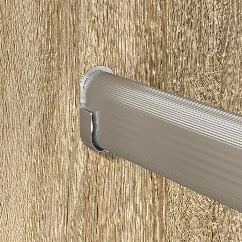 Casa si Gradina - Mobilier - Organizare si depozitare - Umerase si valeti - Sina pentru dressing 2 pcs Argintiu 764 x 15 x 29 mm - Infinity.ro