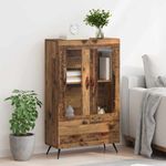 Casa si Gradina - Mobilier - Comode si corpuri - Corpuri bucatarie - Bufet Lemn Vechi 69,5 x 31 x 115 cm Lemn Stratificat si Sticla - Infinity.ro