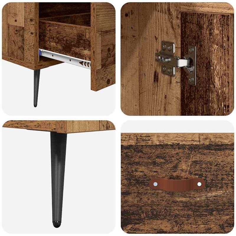 Casa si Gradina - Mobilier - Comode si corpuri - Corpuri bucatarie - Bufet Lemn Vechi 69,5 x 31 x 115 cm Lemn Stratificat si Sticla - Infinity.ro