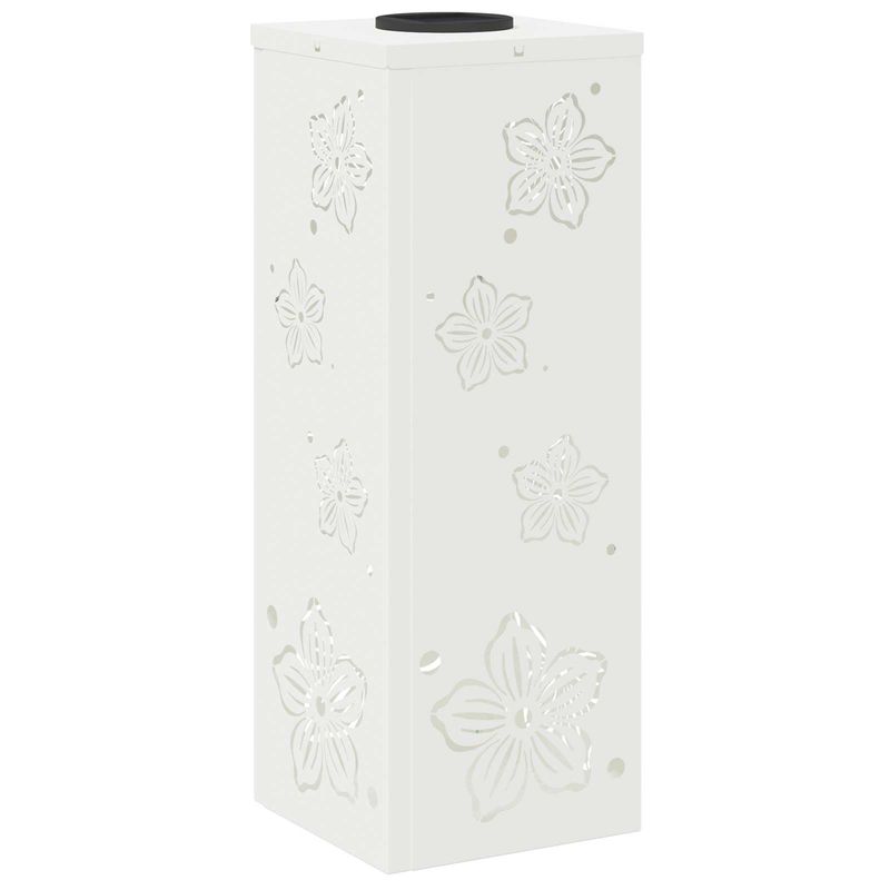 Casa si Gradina - Corpuri si surse de iluminat - Iluminat exterior - Felinare - Lumina LED Solara pentru Alei 2 pcs Alb Otel laminat la rece - Infinity.ro