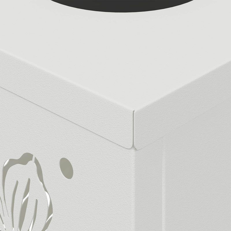 Casa si Gradina - Corpuri si surse de iluminat - Iluminat exterior - Felinare - Lumina LED Solara pentru Alei 2 pcs Alb Otel laminat la rece - Infinity.ro