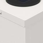 Casa si Gradina - Corpuri si surse de iluminat - Iluminat exterior - Felinare - Lumina LED Solara pentru Alei 2 pcs Alb Otel laminat la rece - Infinity.ro