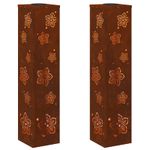 Casa si Gradina - Corpuri si surse de iluminat - Iluminat exterior - Felinare - Lumina LED Solara pentru Alei 2 pcs Otel Corten Otel Corten - Infinity.ro