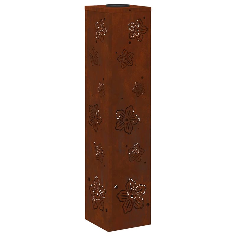 Casa si Gradina - Corpuri si surse de iluminat - Iluminat exterior - Felinare - Lumina LED Solara pentru Alei 2 pcs Otel Corten Otel Corten - Infinity.ro