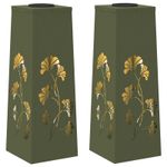 Casa si Gradina - Corpuri si surse de iluminat - Iluminat exterior - Felinare - Lumina LED Solara pentru Alei 2 pcs Verde masliniu - Infinity.ro