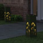 Casa si Gradina - Corpuri si surse de iluminat - Iluminat exterior - Felinare - Lumina LED Solara pentru Alei 2 pcs Verde masliniu - Infinity.ro