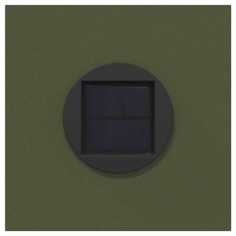 Casa si Gradina - Corpuri si surse de iluminat - Iluminat exterior - Felinare - Lumina LED Solara pentru Alei Herringbone 2 pcs Verde masliniu - Infinity.ro