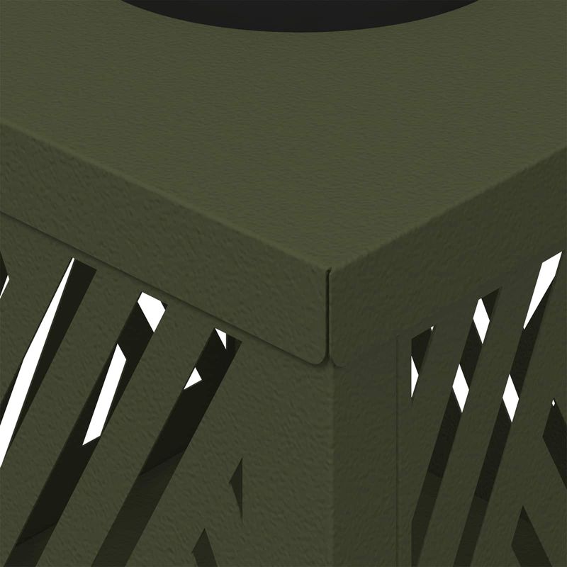 Casa si Gradina - Corpuri si surse de iluminat - Iluminat exterior - Felinare - Lumina LED Solara pentru Alei Herringbone 2 pcs Verde masliniu - Infinity.ro