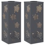 Casa si Gradina - Corpuri si surse de iluminat - Iluminat exterior - Felinare - Lumina LED Solara pentru Alei 2 pcs Antracit - Infinity.ro