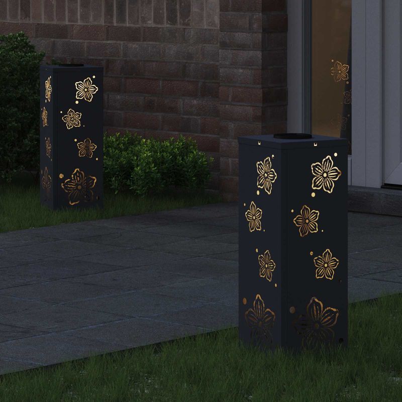 Casa si Gradina - Corpuri si surse de iluminat - Iluminat exterior - Felinare - Lumina LED Solara pentru Alei 2 pcs Antracit - Infinity.ro