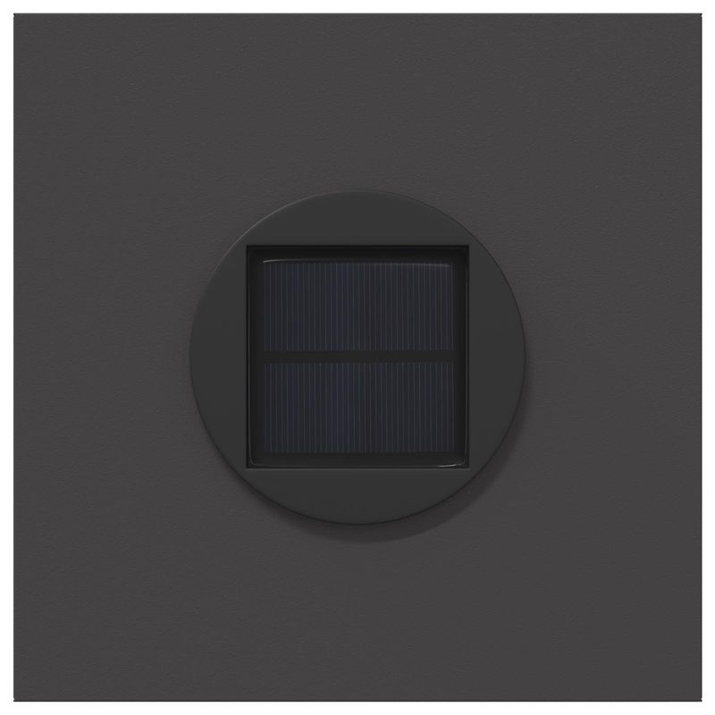 Casa si Gradina - Corpuri si surse de iluminat - Iluminat exterior - Felinare - Lumina LED Solara pentru Alei 2 pcs Negru Otel laminat la rece - Infinity.ro