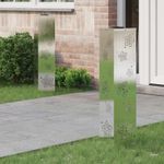 Casa si Gradina - Corpuri si surse de iluminat - Iluminat exterior - Felinare - Lumina LED Solara pentru Alei 2 pcs Otel inoxidabil - Infinity.ro