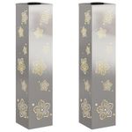 Casa si Gradina - Corpuri si surse de iluminat - Iluminat exterior - Felinare - Lumina LED Solara pentru Alei 2 pcs Otel inoxidabil - Infinity.ro