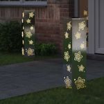 Casa si Gradina - Corpuri si surse de iluminat - Iluminat exterior - Felinare - Lumina LED Solara pentru Alei 2 pcs Otel inoxidabil - Infinity.ro