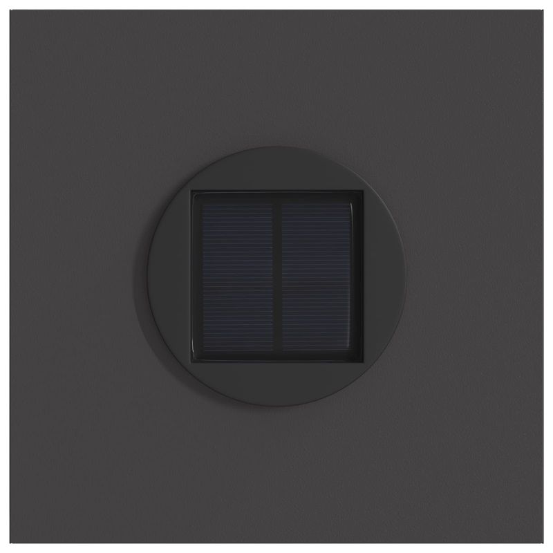 Casa si Gradina - Corpuri si surse de iluminat - Iluminat exterior - Felinare - Lumina LED Solara pentru Alei 2 pcs Negru Otel laminat la rece - Infinity.ro